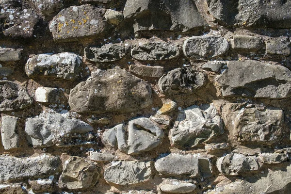 Старая Каменная Стена Кирпичный Узор Фон Солнечный День — стоковое фото
