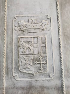 La spezia şehrinin beyaz mermer sembolü. Yüksek kalite fotoğraf