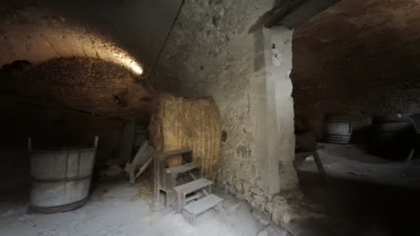 Parma Bardi Castelo Medieval Interior Estábulo Imagens Alta Qualidade — Vídeo de Stock