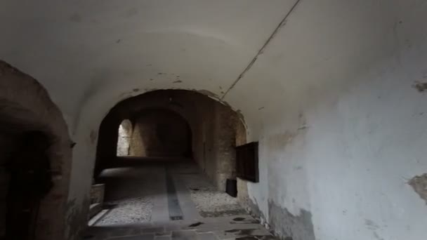 Πάρμα Μπάρντι Μεσαιωνικός Διάδρομος Εισόδου Κάστρου Υψηλής Ποιότητας Πλάνα — Αρχείο Βίντεο
