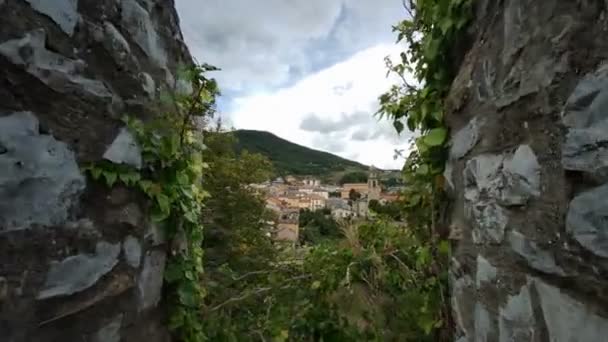 Parma Bardi Panorama Castelo Medieval Partir Das Paredes Imagens Alta — Vídeo de Stock