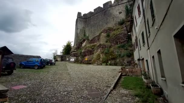 Parma Bardi Castelo Medieval Panorama Das Paredes Imagens Alta Qualidade — Vídeo de Stock