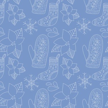 Noel vektör seamless modeli detaylı tatil resimler.