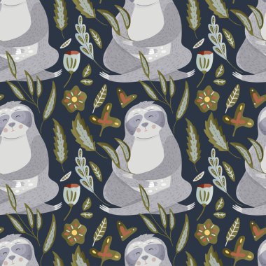 Tembel düz tarzı ile Seamless modeli.