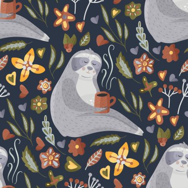 Tembel düz tarzı ile Seamless modeli.