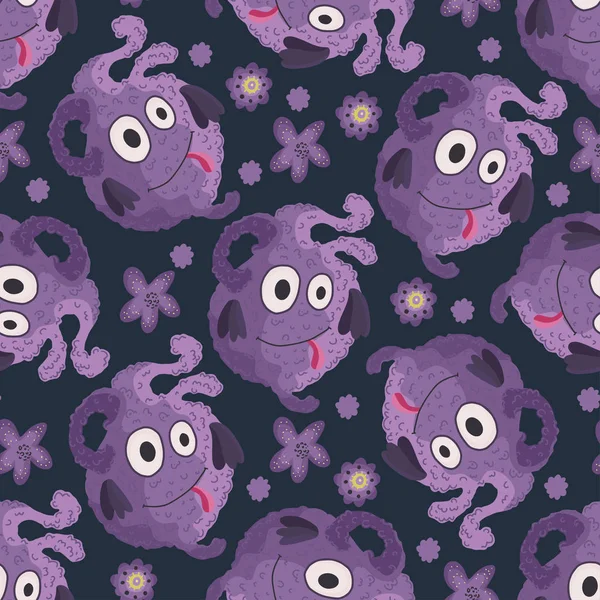 Sevimli çizgi canavarlar. Vektör,