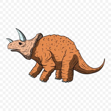 Triceratops dinozor. Vektör.