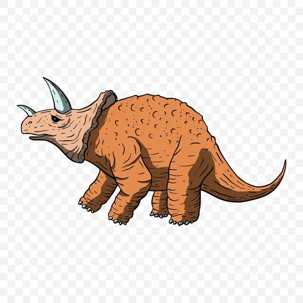 Triceratops dinozor. Vektör. — Stok Vektör