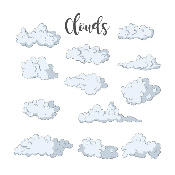 Conjunto de ícone de vetor de nuvem . — Vetor de Stock