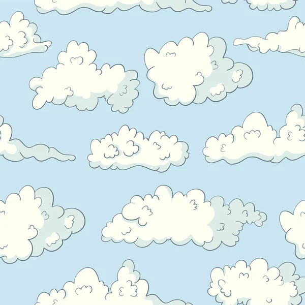 Modèle sans couture de vecteur nuage . — Image vectorielle