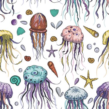 deniz pürüzsüz vektör deseni.