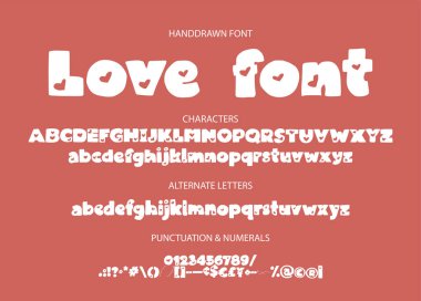 Dekoratif Sevgililer ekran yazı tipi.