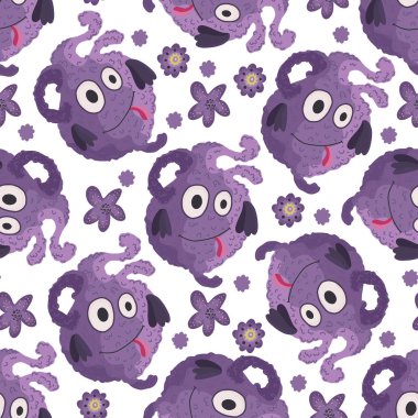 Sevimli çizgi canavarlar. Vektör,