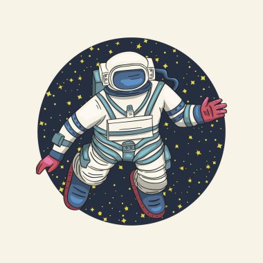 Astronot, vektör çizim