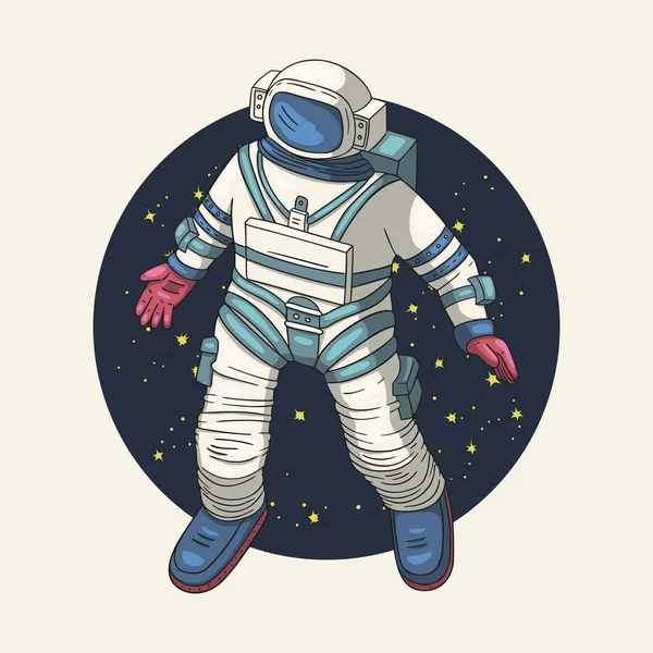 Astronauta, ilustración vectorial — Vector de stock