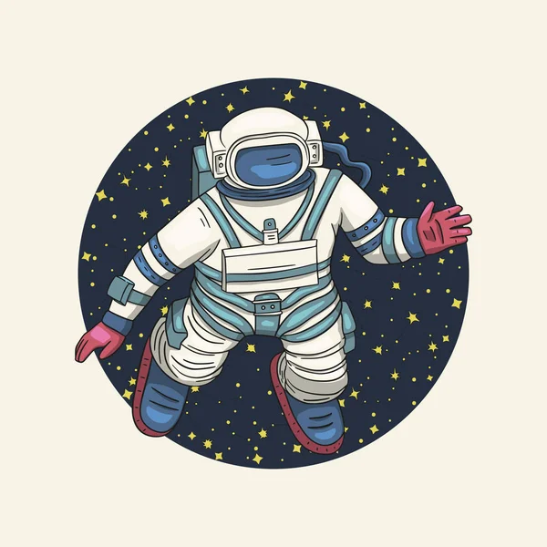 Astronauta, ilustración vectorial — Vector de stock