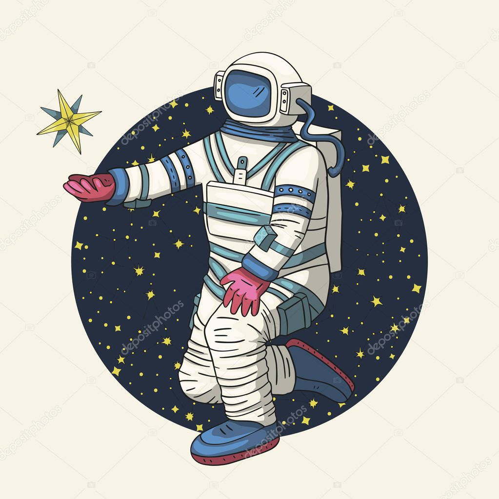 Astronaut, vector illustration