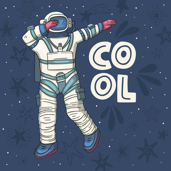 Astronaut, vector illustration. — Stock Vector