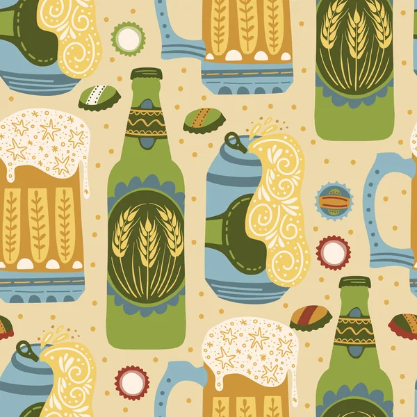 Ilustración vectorial festival de cerveza. Oktoberfest — Archivo Imágenes Vectoriales