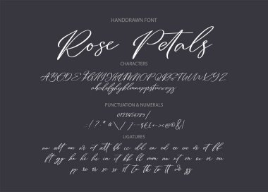 El çizimi vektör yazı tipi.