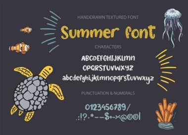 El çizimi vektör yazı tipi.