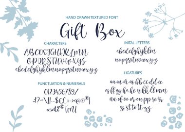 Vektör alfabe yazı. El çizimi modern yazı tipi.