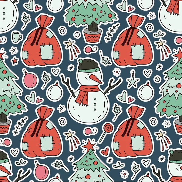 Seamless winter vector pattern. — Stock Vector