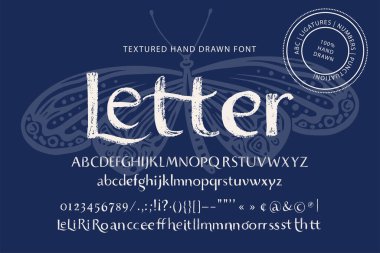 El yazısı yazı tipi. Tipografi.