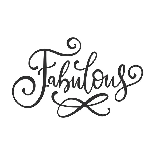 Handgeschreven woord Fabulous. — Stockvector