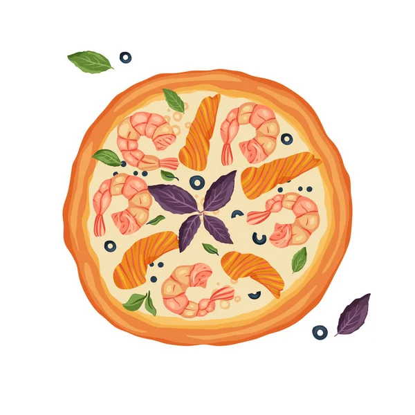 Vector de dibujos animados Pizza. — Vector de stock
