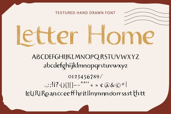 Handgeschreven vector lettertype. — Stockvector