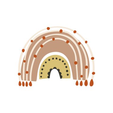 İskandinav boho vektör gökkuşağı.