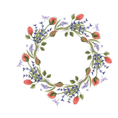 Lavanta vektör çelengi.