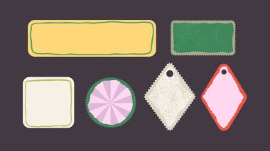 Vintage Etiket Etiketi Etiketi Etiketi Posta Paketi Kalıplı Rozet Vintage Vector Satış için Coupon Sınırı