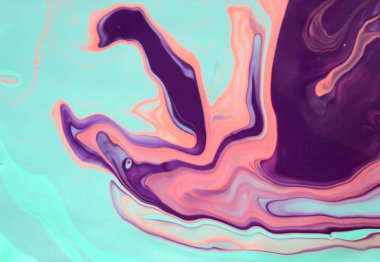 Soyut akrilik tablo, mermer duvar kağıdı.