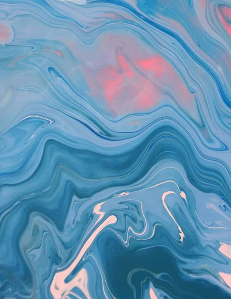 Fondo Pantalla Pintura Acrílica Azul Rosa — Foto de Stock