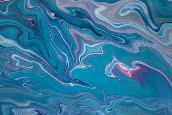 Fondo Pantalla Pintura Acrílica Azul Rosa — Foto de Stock