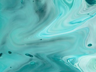 arka plan için bulaşmış turkuaz boya tam kare çekim