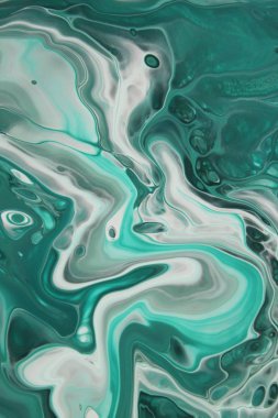 arka plan için bulaşmış turkuaz boya tam kare çekim