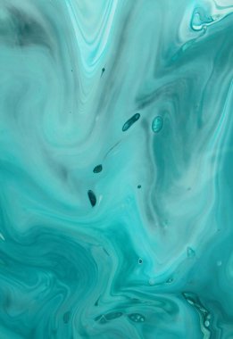 arka plan için bulaşmış turkuaz boya tam kare çekim