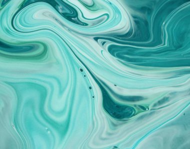 arka plan için bulaşmış turkuaz boya tam kare çekim