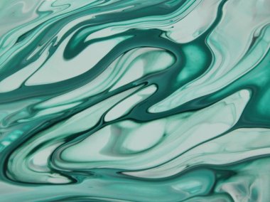 arka plan için bulaşmış turkuaz boya tam kare çekim