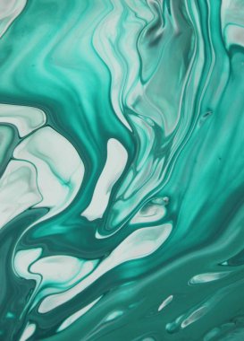 arka plan için bulaşmış turkuaz boya tam kare çekim