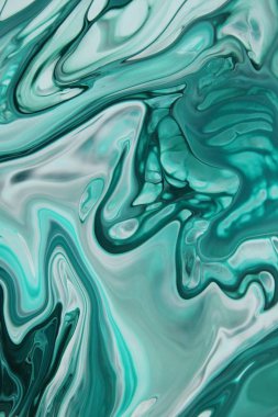 arka plan için bulaşmış turkuaz boya tam kare çekim