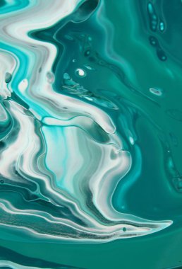 Arka plan için lekelenmiş mavi boyanın tam çerçeve görüntüsü