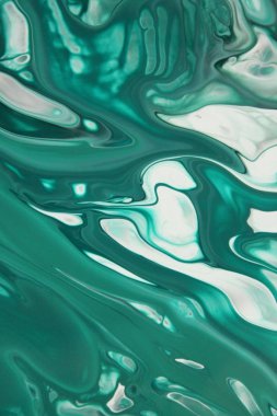 arka plan için bulaşmış turkuaz boya tam kare çekim