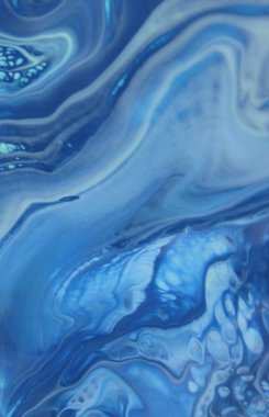 Arka plan için lekelenmiş mavi boyanın tam çerçeve görüntüsü