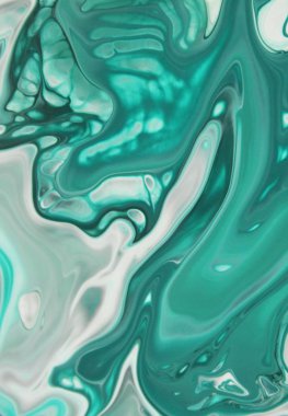 arka plan için bulaşmış turkuaz boya tam kare çekim