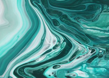 arka plan için bulaşmış turkuaz boya tam kare çekim