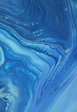 Arka plan için lekelenmiş mavi boyanın tam çerçeve görüntüsü